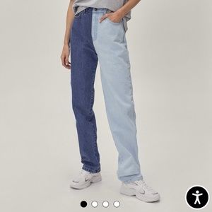 Nasty Gal Two Toned Jeans